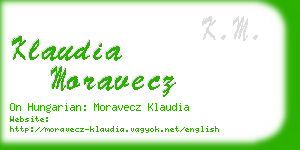 klaudia moravecz business card